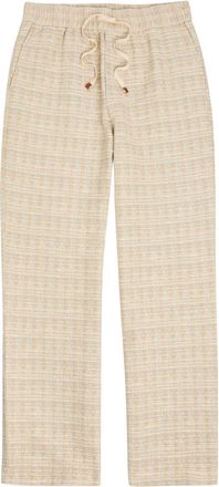 Dr&ocirc;le de Monsieur DR&Ocirc;LE DE Monsieur Pantalon Elastiqu&eacute; Straight-leg Tweed Trousers - Sand - XL