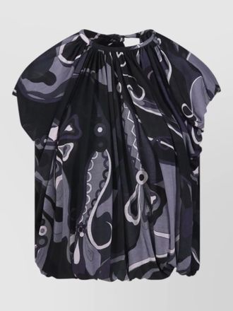Pucci short sleeve loose fit abstract pattern top