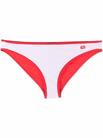 Diesel Bikinislip met contrasterende afwerking - Wit