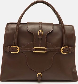 Jimmy Choo London Tulita Brown Leather Tote