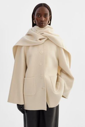 LaMarque ANCA | Wool Scarf Jacket in Winter White at Nordstrom, Size Xx-Small