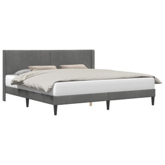 vidaXL Struttura Del Letto Grigio Scuro 183 X 213 Cm Velluto Vidaxl