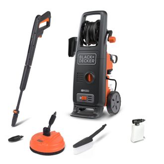 Black+Decker Black+decker Hidrolimpiadora De Alta Presi&oacute;n Bxpw2200pe, Para Coches Y Exteriores Del Hogar, Con Limpiador De Superf&iacute;cies Y Cepillo Fijo (160 Bar, 480