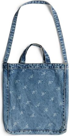 Axel Arigato Dune Script A Denim Tas - Dames - Schoudertassen - Blauw - ONE Size - Denim - Tassen