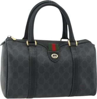 Gucci Pre-owned Handbags, female, Black, Size: ONE SIZE Pre-owned Vintage Boston Bag