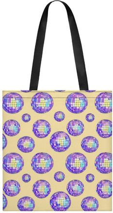Generic Disco Ball Print Tote Bag for Women Men Shoulder Bags Purses Pouch Handbags