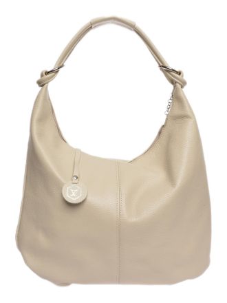 Luisa Vannini Beige Rundleer Tas