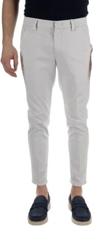 Dondup Gaubert Cropped Trousers - male - Dondup - Slim-fit Trousers - Gray - W34 - Trousers