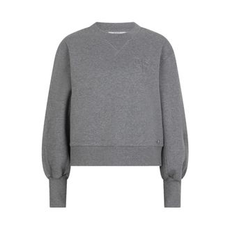 Dante6 Logo sweater in Granite Grey M&eacute;lange - Dames - Sweatshirts & Hoodies - Grijs - Maat: XS Katoen