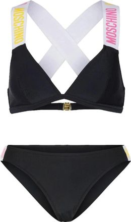 Moschino Two-Piece Zwarte Zwem Bikini - Dames - Bikinis - Zwart - L - Badmode