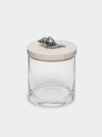 Objet Luxe Shell Silver-Plated, Shell and Glass Jar