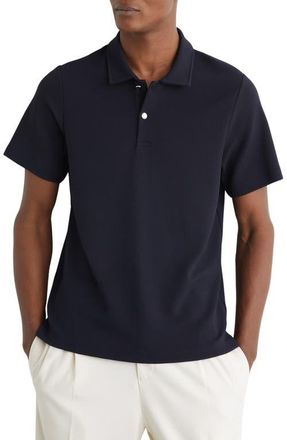 Reiss Kennedy Textured Polo in Navy at Nordstrom, Size Xx-Large