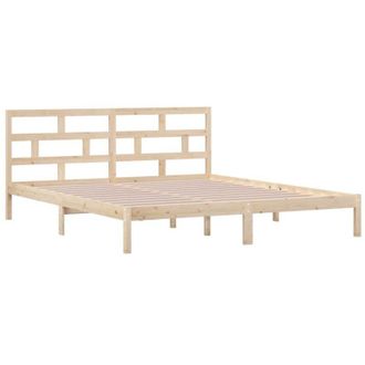 vidaXL Estructura Cama Doble Peque&ntilde;a Madera Maciza 135x190 Cm Vidaxl