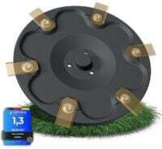 OEM Disque De Coupe - 6 Lames - Compatible Con Tondeuses Robotis&eacute;es Serie I - 16 X 16 X 2 Cm - Negro - 1 Unidad