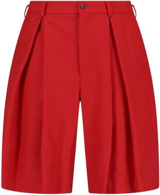 Comme Des Garçons Wool Shorts - Red