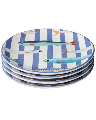 Certified International Something Fishy Set of 4 Salad Plates