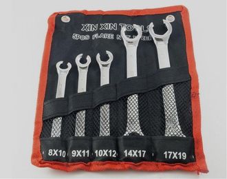 Trade Shop Trade Shop - Set 5 Chiavi Esagonali Aperte Raccordi Tubi Freni 8x10 9x11 10x12 14x17 17x19