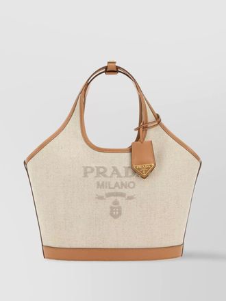 Prada na linen shoulder bag
