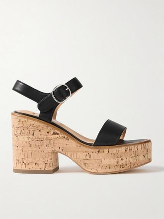 Gabriela Hearst Sandali In Pelle Con Plateau Sardis - Nero
