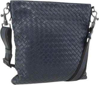 Bottega Veneta Pre-owned Cross Body Bags, female, Blue, Size: ONE SIZE Pre-owned Vintage Shoulder Bag