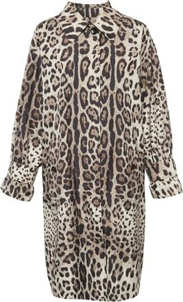 Dolce & Gabbana Jas met luipaardprint en lange mouwen - Beige