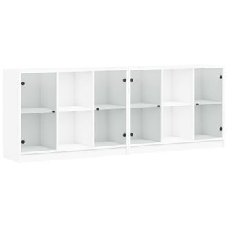 vidaXL Vidaxl - Estanter&iacute;a Con Puertas Madera De Ingenier&iacute;a Negro 204x37x75 Cm
