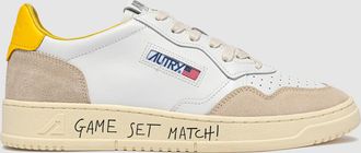 Autry Baskets Homme Medalist Low Match Suede White Slicker