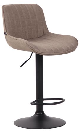 Clp Taburete De Bar Lentini En Tela Gris Topo Negro