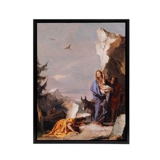 Artery8 Giovanni Battista Tiepolo Flight Into Egypt Framed Canvas Art Print | Size: W24 x H32