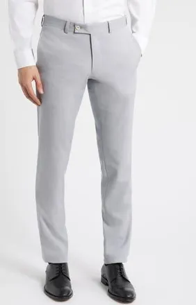 Jack Victor Palmer Stretch Cotton & Wool Pants in Light Grey at Nordstrom Rack, Size 30