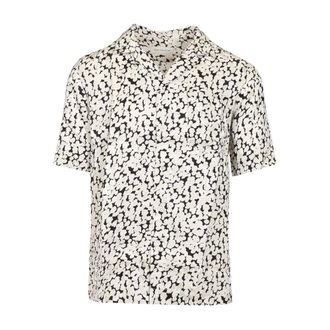 Dries Van Noten Short Sleeve Shirts, male, White, Size: L Bowling Shirt