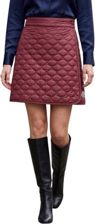 Moncler Dark Brown Quilted Mini Skirt