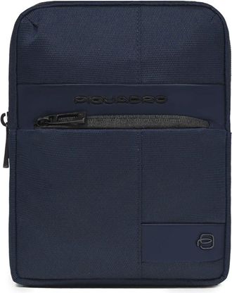 Piquadro Mens crossbody bag for i Pad with Rfid protection and pocket for Piquadro Smart Tracker - Heren - Schoudertassen - Blauw - ONE Size - Tassen