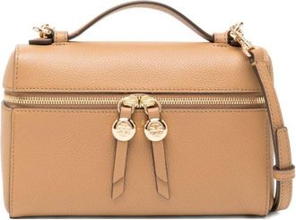 Tory Burch Romy Shoulder Bag In Light Brown Leather