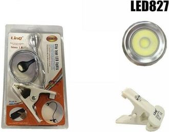 Trade Shop Trade Shop Traesio - Trade Shop - Lampada Luce Lampadina Led Cob 1w Con Clip Lettura Libri Notebook Led827