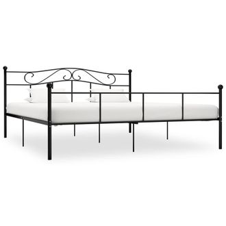 vidaXL Estructura De Cama De Metal Negro 200x200 Cm Vidaxl