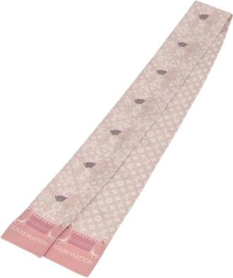Louis Vuitton Pre-owned Scarves, female, Pink, Size: ONE SIZE Pre-owned Silk Scarf
