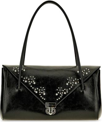 Marni E/W Schoudertas met studs - Dames - Tassen - Zwart - Maat: ONE Size Katoen