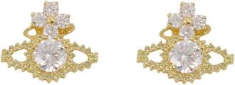 Vivienne Westwood Valentina Orb Oorbellen - Dames - Oorbellen - Geel - ONE Size - Accessoires