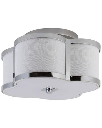 Jonathan Y Designs Jonathan Y Quatrefoil 13In Scalloped Shade Metal Classic Glam Led Flush Mount
