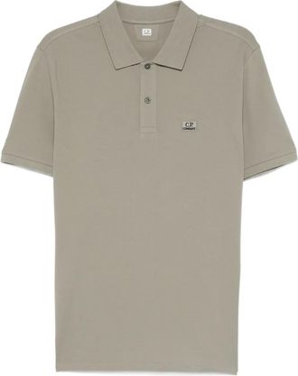 C.P. Company Polo con placca logo - Verde