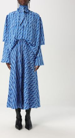 Balenciaga Geprinte Zijden Midi Jurk