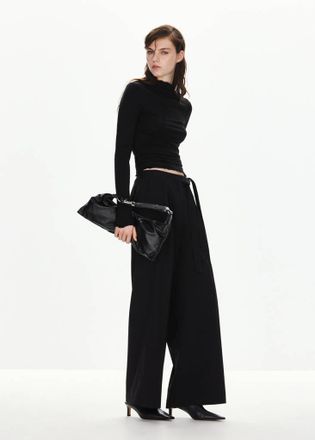 Mango Pantaloni diritti fiocco nero - Donna - 36 - MANGO