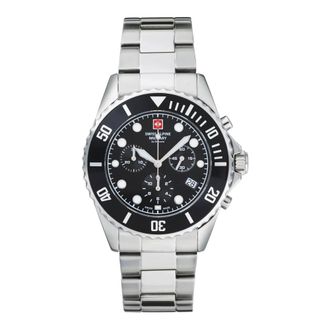 Swiss Alpine Military Accessoires, Heren, Grijs, ONE Size, 7053.9137 Chronograaf Horloge