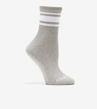 Cole Haan Womens Ribbed Mid Crew Socks - Grey