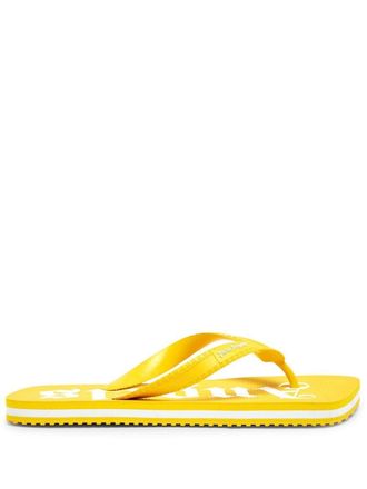 Palm Angels logo-print flip flops - men - Rubber/Rubber/Rubber - 39 - Yellow