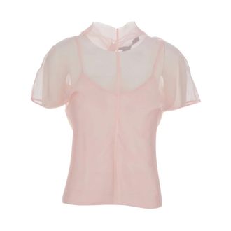 Federica Tosi Blouses, female, Pink, Size: M Silk Organza Blouse