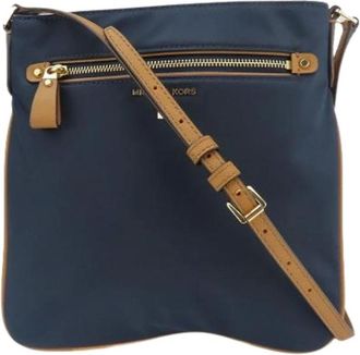 Michael Kors Pre-owned Cross Body Bags, female, Blue, Size: ONE SIZE Pre-owned Nylon Shoulder Bag