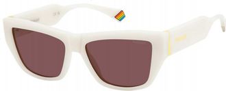 Polaroid Womens PLD-6210-S-X-VK6 PLD 6210 S X 55 VK6 Sunglasses - White - One Size