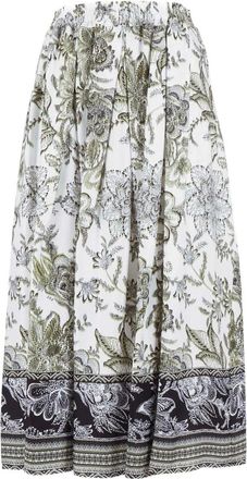 Fay Midi Skirts, female, Multicolor, Size: 2XL Gonna Lunga con Elastico in Vita